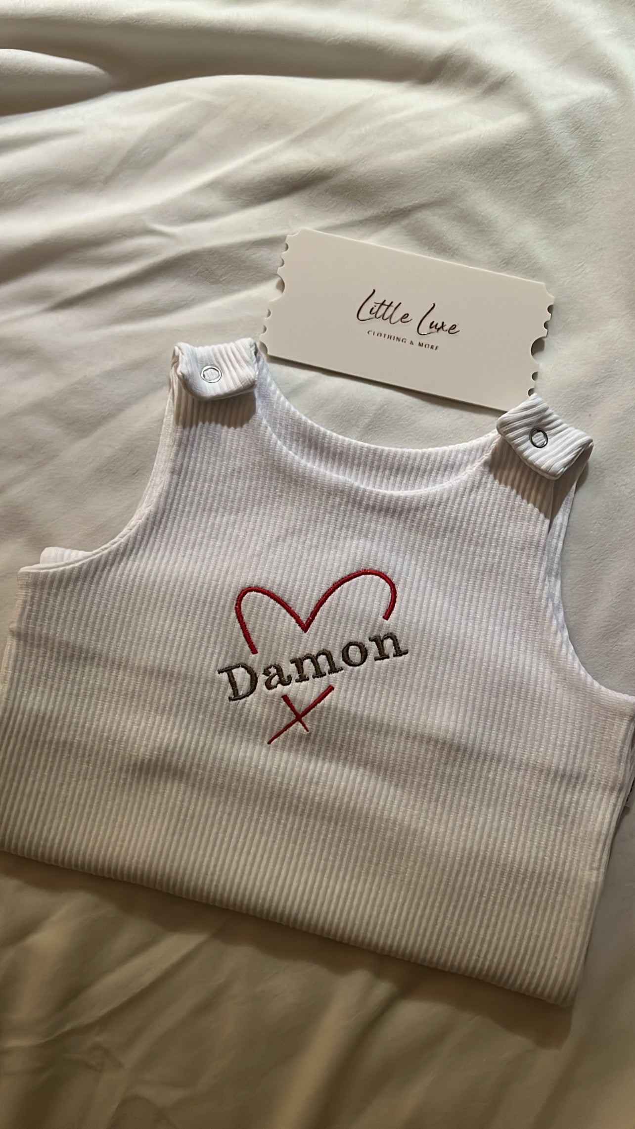 Ribbed Dungarees- WORDING ONLY